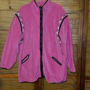 Fushia Bob Mackie Fleece Jacket
